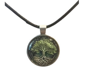 Lebensbaum Halskette | Verstellbares Kunstlederband | Spirituelles und Mystisches Design